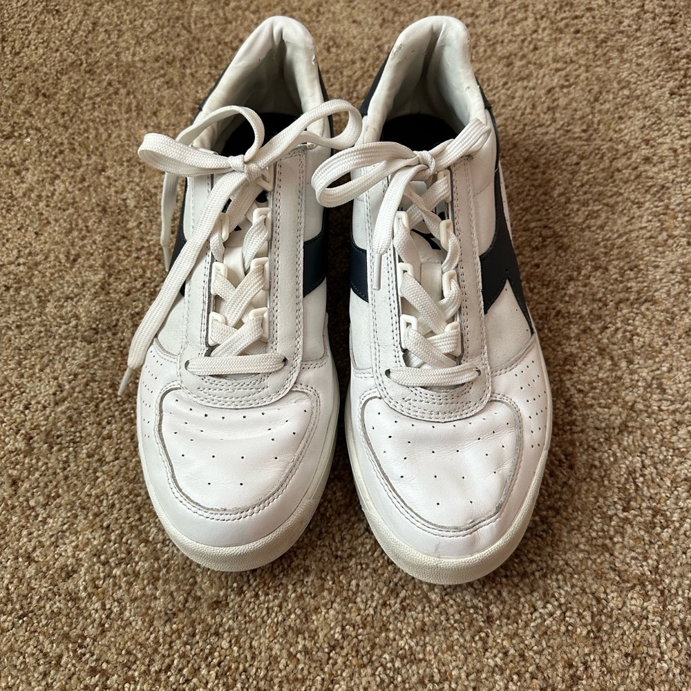 Diadora B.Elite Mens White Casual Low Top Lifestyle Sneakers Shoes